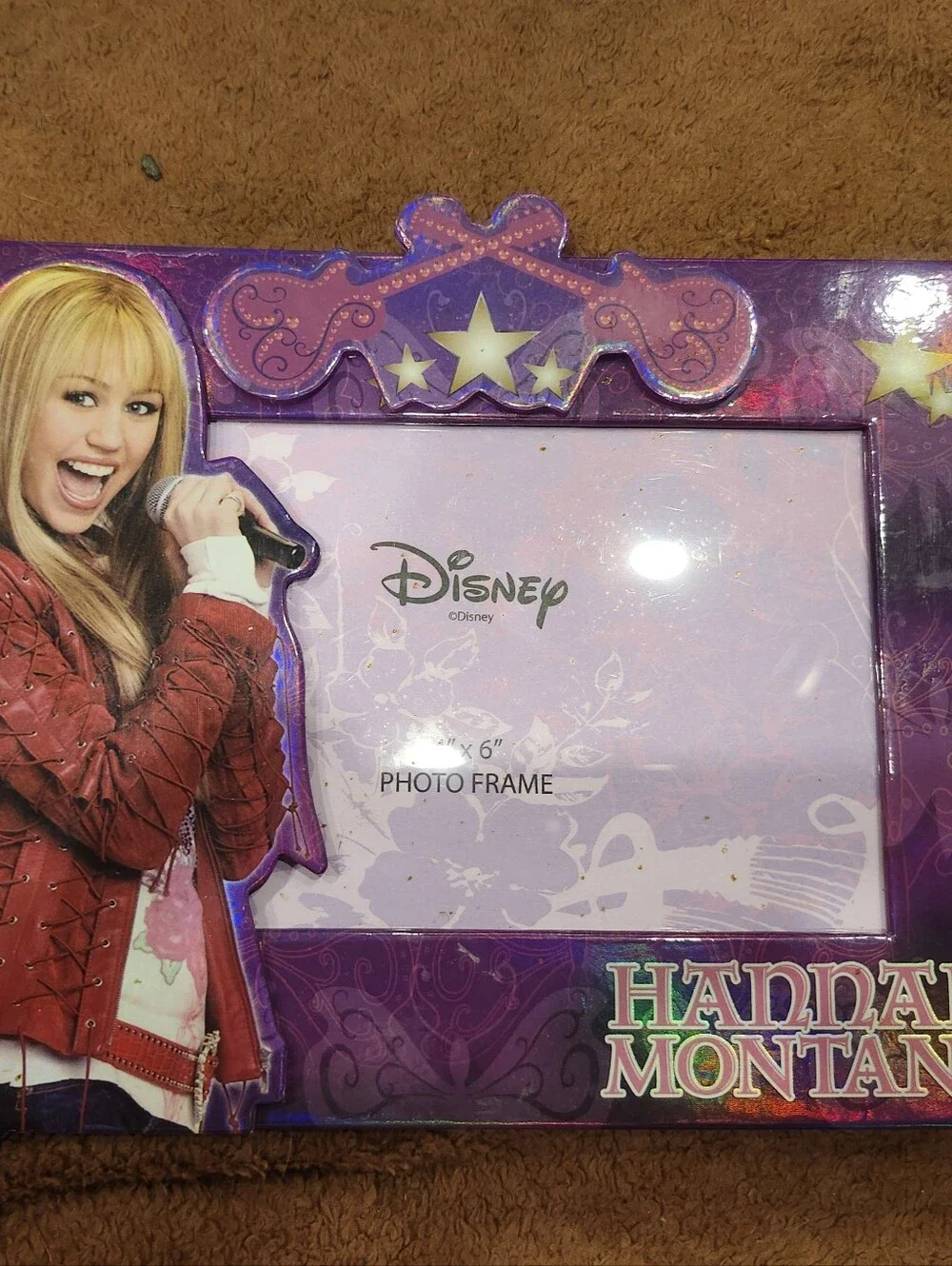 Vintage Jerry Leigh Disney Hannah Montana Purple 4 X 6 Photo Frame